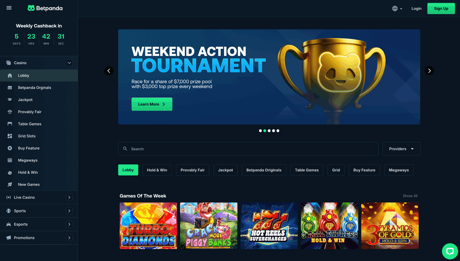 Betpanda games screenshot